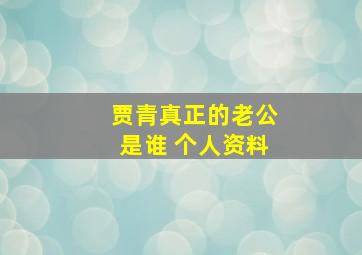 贾青真正的老公是谁 个人资料